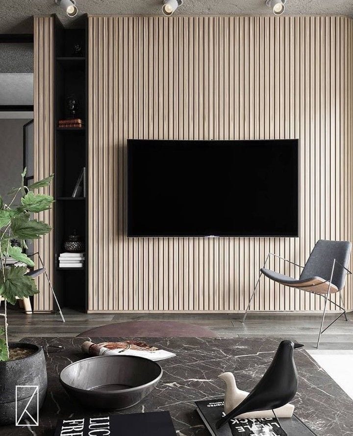 Pink Floral Wallpaper Ideas Behind Black Hung Screen Tv In Living Room   Imágenes españoles