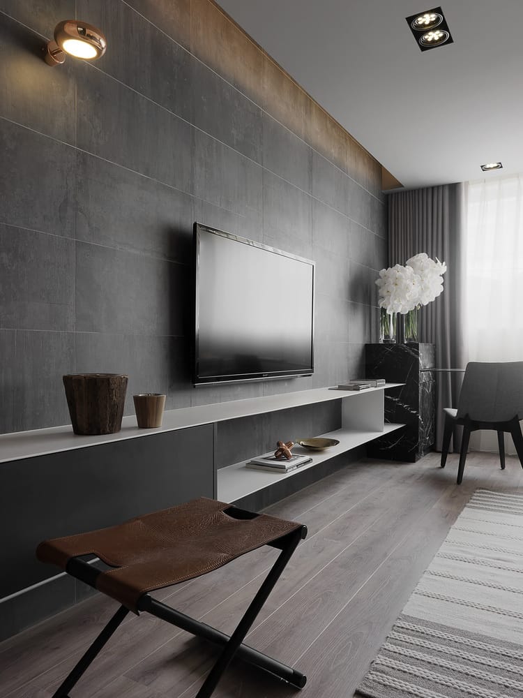 tv accent wall tile ideas