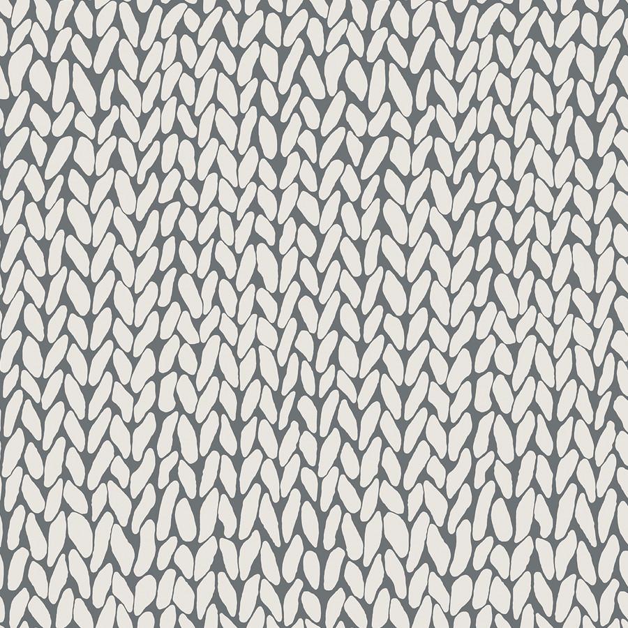 Hand Knit Grey Removable Wallpaper